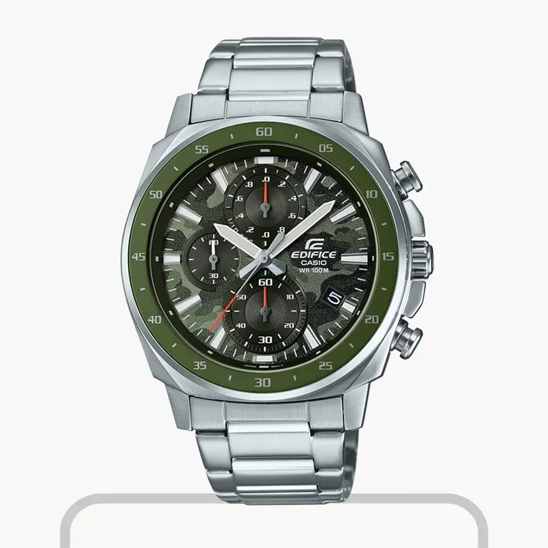 Casio Edifice Gray Dial Analog Men's Watch- EFV-600D-3CV